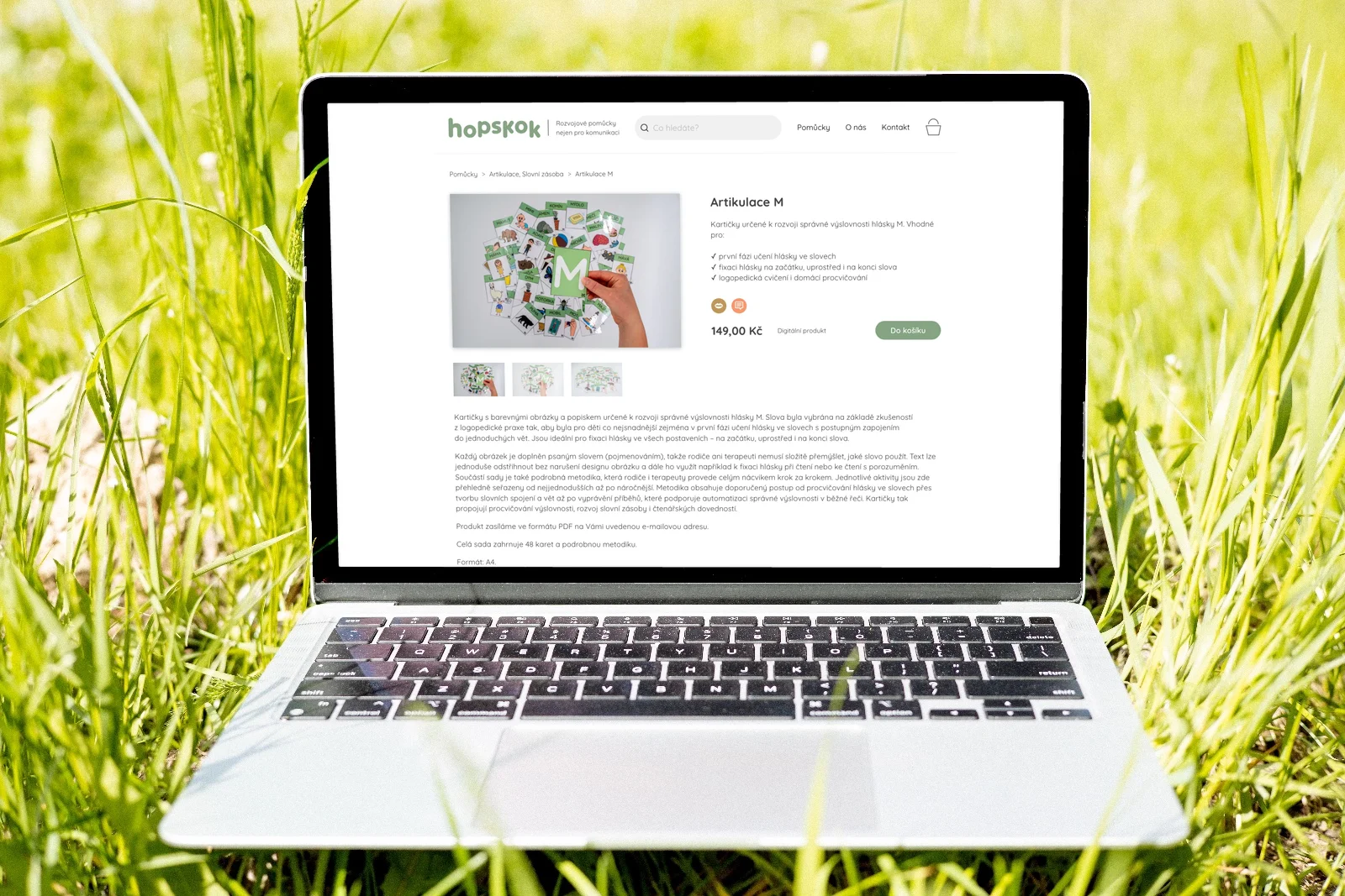 Náhled reference E-shop s logopedickými pomůckami